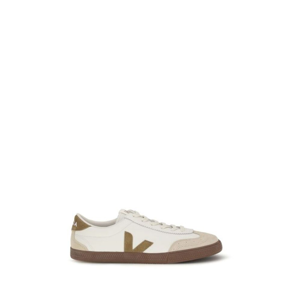 Veja Beige Calf Leather Bos Taurus Athletic Men's Sneakers
